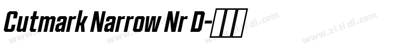 Cutmark Narrow Nr D字体转换